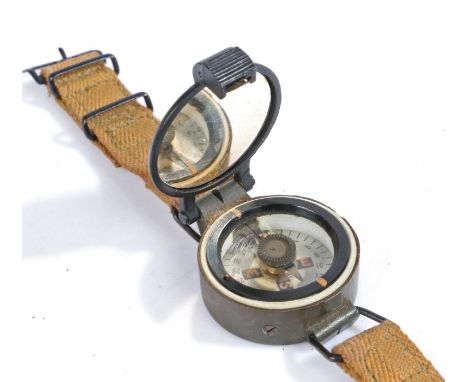 1940s/50s military wrist compass, stores reference number 4642/B to the reverse
