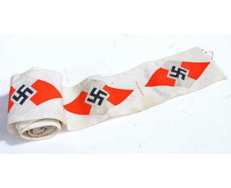 Roll of 18 German Third Reich period Hitler Youth sports vest badges, Bevo weave, each with RZM label attached to back, the b