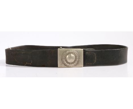 German Reichswehr O/R's leather belt with steel buckle, the Reichswehr was the official name of Germanys armed forces between