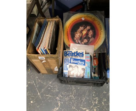 POP MAGAZINES, 45RPM SINGLE RECORDS, MADONNA AND OTHERS, RAILWAY MAGAZINES, A SONY VIDEO CASSETTE RECORDER, ETC..
