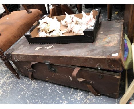 A VINTAGE TRUNK AND CONTENTS 