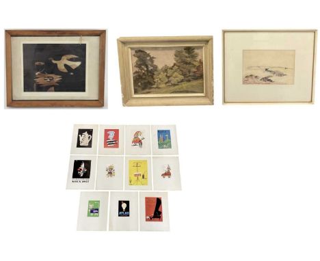 AFTER HERBERT LEUPIN (1916-1999); a set of eleven advertising prints, including Milka, Bata Shoe Factories, Coca Cola, Potc, 