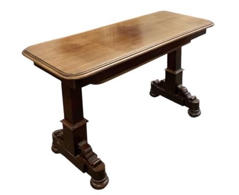 A late Victorian mahogany buffet/side table, with rounded rectangular top, top 120 x 53cm.