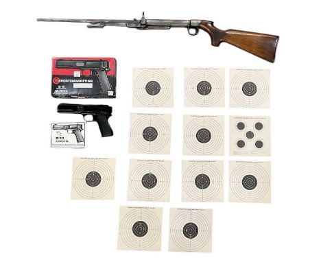 A boxed Sportsmarketing G.10 eighteen-shot BB repeater air pistol, 177 cal, 4.5mm, with operation and maintenance manual and 