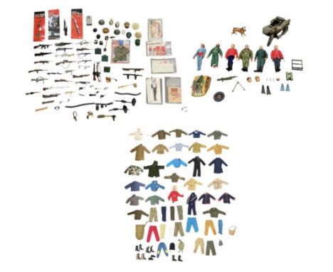 ACTION MAN; a collection of Action Man figures and accessories, including five Action Man figures, assorted clothing and shoe