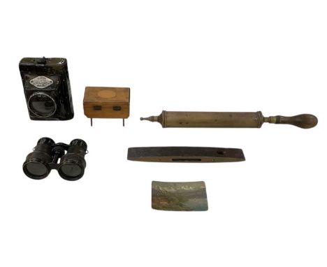 A quantity of assorted collectors' items comprising a J. Rabone &amp; Sons of Birmingham patented spirit level, inscribed 'Wa