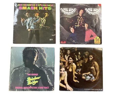 JIMI HENDRIX; four albums comprising 'Smash Hits', on Black Tracks, 'Electric Ladyland' (picture inside of the sleeve), 'Are 