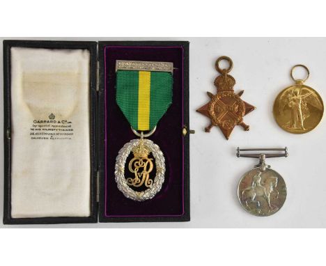 A trio of WWI medals comprising the British War Medal, the Victory Medal and the 1914-1915 Star, all awarded to Sergeant Majo