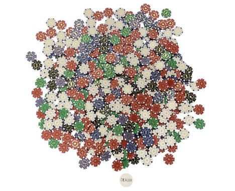 A large quantity of casino chips from Golden Sands Casino, Las Vegas.