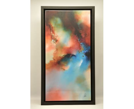 SIMON KENNY (IRELAND 1976) 'CLOUDSONG I', a signed limited edition print on canvas, an abstract depiction of clouds, 77/195 w