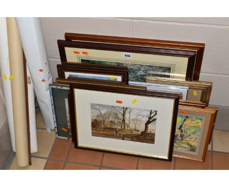 A SMALL QUANTITY OF PICTURES AND PRINTS ETC, to include a Jorn Beinkamp 'Beatles' poster dated 1975, approximate size 62cm x 