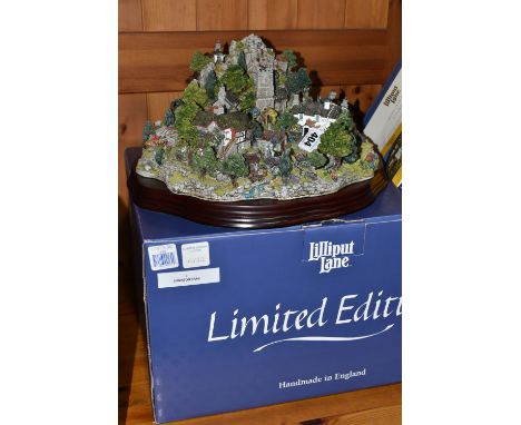 A LIMITED EDITION LILLIPUT LANE 'CONISTON CRAG' SCULPTURE, 0222/3000, with original box, certificate and leaflet L2169 and wo