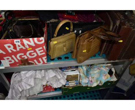THREE BOXES AND LOOSE VINTAGE LADIES' CLOTHING, to include a quantity of leather gloves, a quantity of packaged unused tights