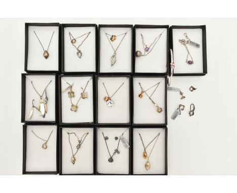 AN ASSORTMENT OF 'KIT HEATH' JEWELLERY, to include fifteen white metal necklaces, some with gold plated detail, a white metal