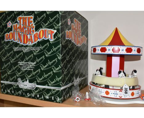 A BOXED ROBERT HARROP DESIGNS 'THE MAGIC ROUNDABOUT MUSICAL BOX', MRMB1, limited edition 279/500, height 30cm x diameter 21cm