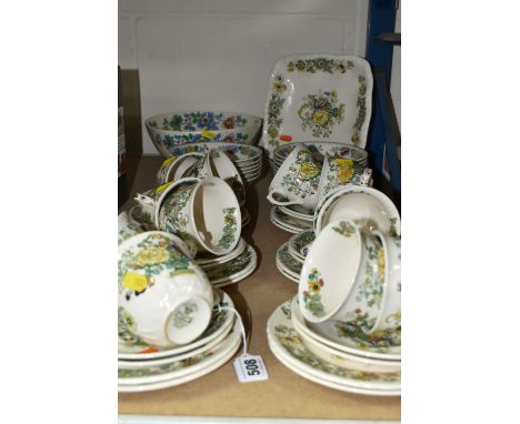 FIFTY TWO PIECES OF MASON'S TEA AND DINNER WARE, to include a partial tea set in Strathmore pattern comprising twelve tea cup