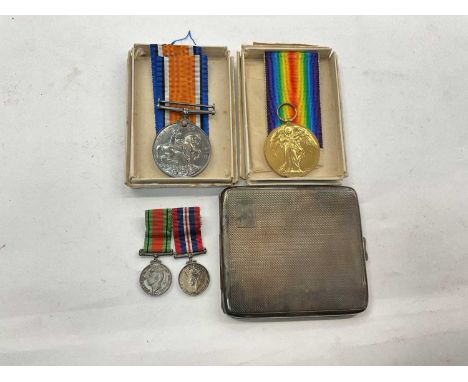 First World War pair comprising War and Victory medal named to 219646. SGT. W. Francis. R.A.F., with boxes of issue, together