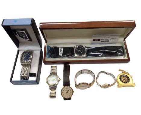 9ct gold cased Roamer wristwatch, vintage 9ct gold cased ladies wristwatch, both on plated bracelets and other watches9ct gol