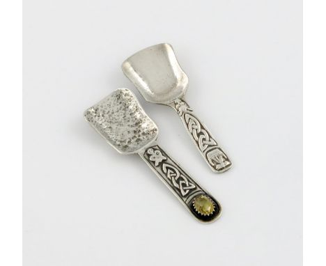 Two Scottish provincial silver caddy spoons,  Iona, one by Highland Home Industries, with Edinburgh marks for 1943, the other