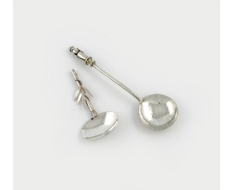 An Arts and Crafts silver figural spoon, by William Hutton and Son, Sheffield 1912, female figural terminal, spot-hammered de