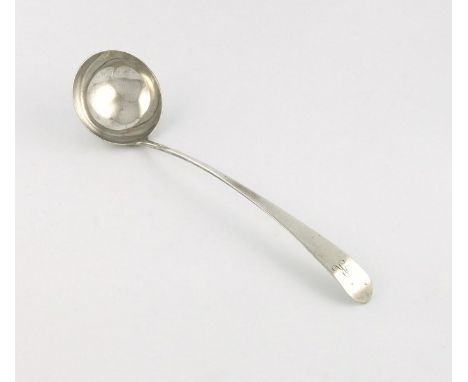 An early 19th century Scottish provincial silver Old English pattern soup ladle, by William Jamieson and Co, Aberdeen circa 1