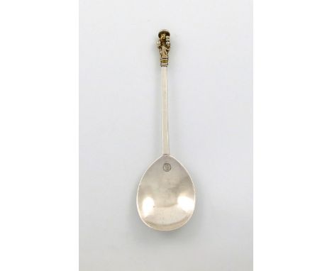 A Charles I West Country silver Apostle spoon, St. John, by Edward Anthony, Exeter circa 1630-40, the tapering faceted stem w
