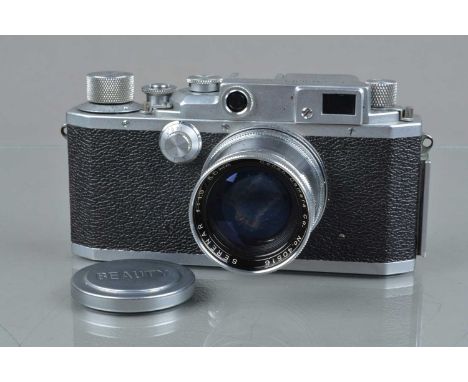 A Canon IV Rangefinder Camera, Canon Camera Company Inc, serial no 58548, shutter working, rangefinder functions, body G, lig