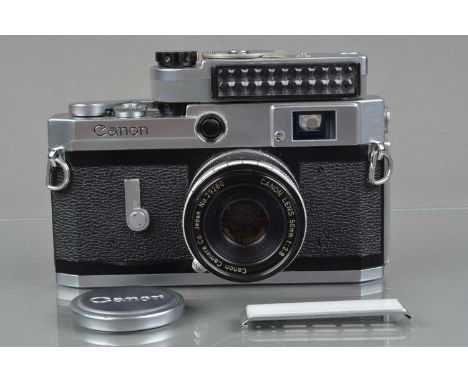 A Canon VI-L Rangefinder Camera, chrome, serial no 507961, shutter working, sluggish on one second, rangefinder functions, se