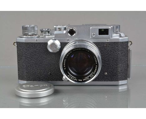 A Canon II S2 Rangefinder Camera, Canon Company Inc Japan, export permitted model, serial no 220858, shutter working, rangefi