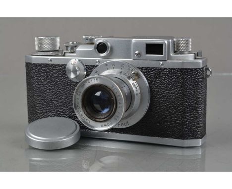 A Canon III Rangefinder Camera, Canon Camera Company Inc, serial no 59084, shutter working, rangefinder functions, body G, li