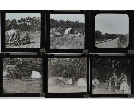 3¼in sq Magic Lantern Slides,  UK good amateur photographic topographical, taken and used by vicar for lectures (see lot P15)