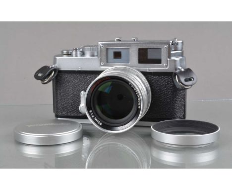 A Yasuhara T981 Rangefinder Camera, serial no 00981, shutter working, meter responsive, self timer working, rangefinder worki