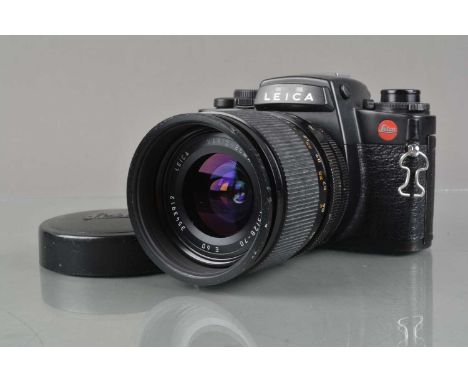 A Leica R-E SLR Camera, made in Germany, serial no 1797191, 1991, shutter working, meter working, shutter responds in auto, s