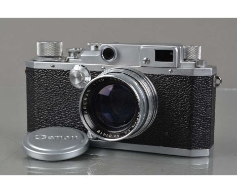 A Canon IIC Rangefinder Camera, Canon Camera Company Inc, serial no 531126, shutter working, rangefinder functions, body G-VG