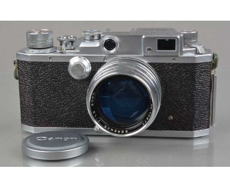 A Canon IVS Rangefinder Camera, Canon Camera Company Inc Japan on top plate, serial no 73661, shutter working, rangefinder fu