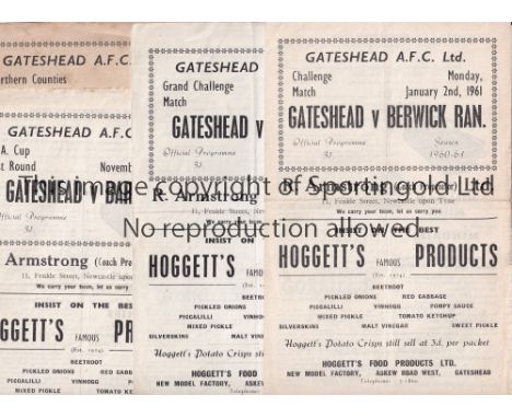 GATESHEAD AFC / FIRST NON-LEAGUE SEASON      Four home programmes in season 1960/1 v Berwick Rangers Friendly, Arbroath Frien