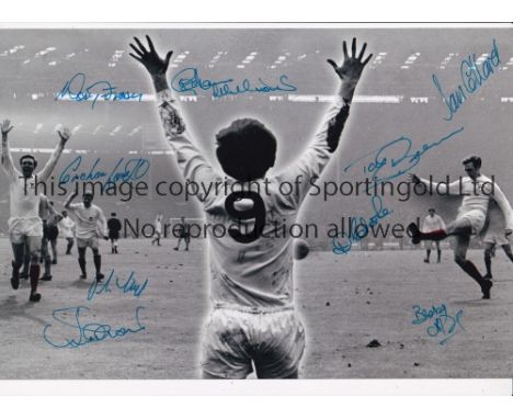 WEST BROMWICH ALBION 1968     Autographed 12 x 8 montage relating to Jeff Astle`s winning goal for The Baggies in the 1968 FA