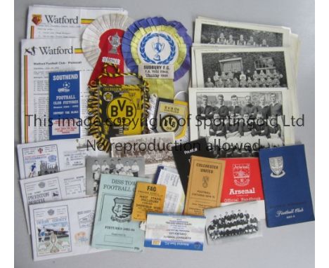 FOOTBALL MISCELLANY      Includes postcard for Chelsea Football Club 1908-09 issued by Dorrett &amp; Martin, 17 X Sunday Post