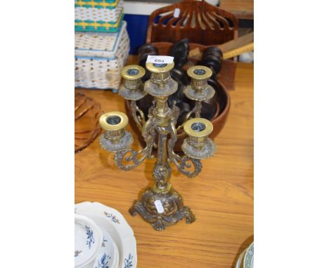 HEAVY BRASS CANDELABRA