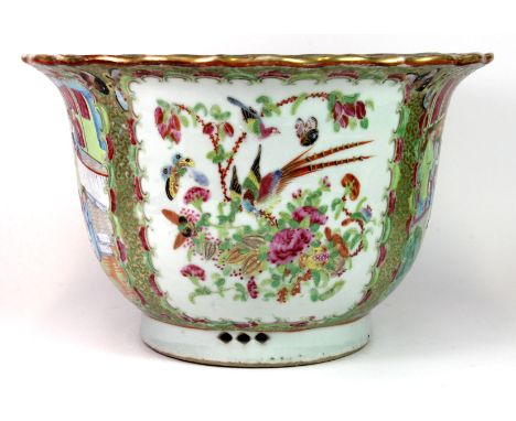 A fine 19th century Chinese Canton enamelled porcelain planter, D. 38cm, H. 23cm.