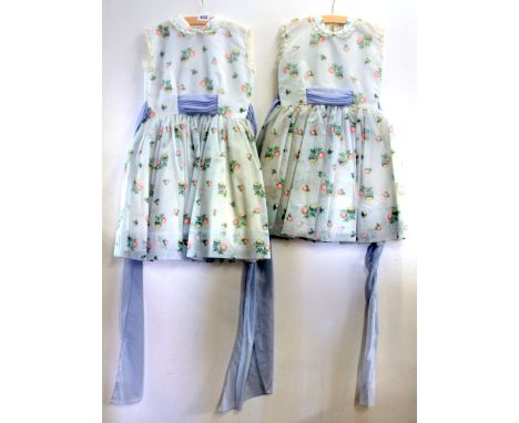 Two vintage bridesmaids dresses. Prov.Colleen Pearce Estate