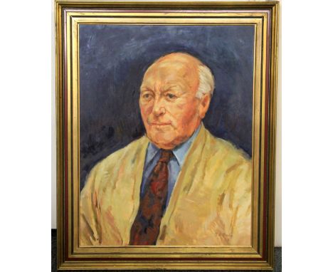A large gilt framed oil on canvas portrait 69 x 55cm. Prov. Southchurch Lawn Estate.