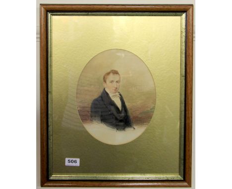 A 19th century framed pastel and watercolour portrait of William Wordsworth, 40 x 50cm.