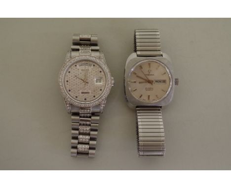 A vintage Tressa stainless steel&nbsp;gentlemans automatic&nbsp;wristwatch,&nbsp;29mm between lugs, having replacement expand