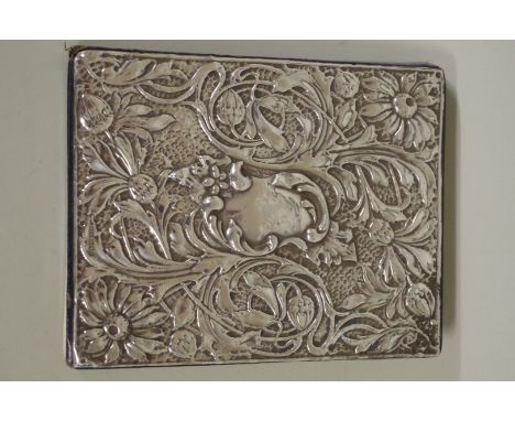 A silver mounted address book, by K F Ltd, London 1989, 14 x 11cm. 