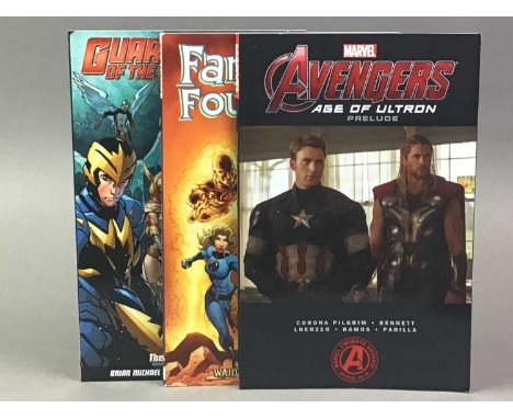 DC AND MARVEL COMICS, GRAPHIC NOVELS including Thor (numerous), Guardians of the Galaxy, Fantastic Four, Seven Soldiers of Vi