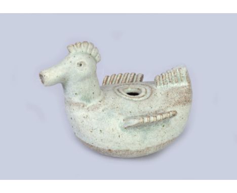 IAN GODFREY (1942-1992); a stoneware duck vessel, made circa 1970s, length 11.5cm. (D)Additional InformationAppears good with