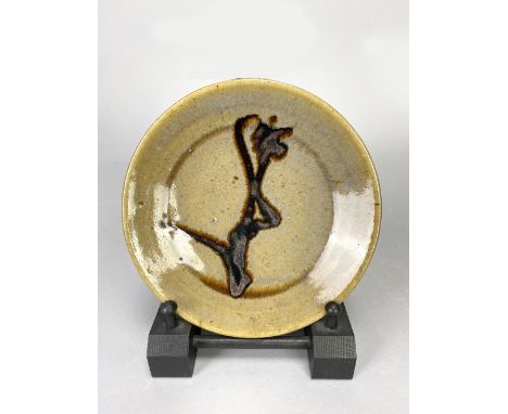 SHOJI HAMADA (1894-1978); a stoneware plate with iron brushwork, diameter 19cm.Exhibited: 'Shoji Hamada: 40 Years On', Oxford