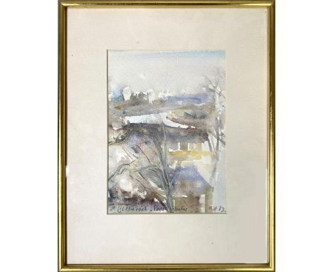 EWEN HENDERSON (1934-2000); a watercolour study, 'Greenwich Park, Winter', titled, signed and dated 1983, gallery label verso