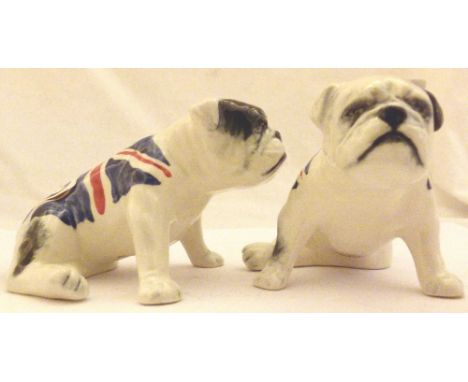 Pair of Carltonware bull dogs
